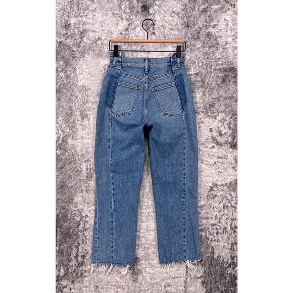 Abercrombie & Fitch Jeans 25 / 0 Short Womens Curve Love 90s Straight Cropped - Picture 2 of 8